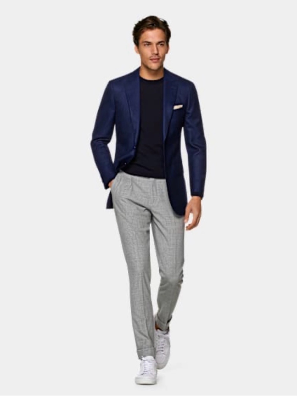 Suitsupply Navy Tailored Fit Havana Blazer